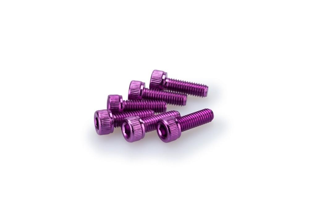 Blister 6 Tornillos allen M5X15MM. c/lila