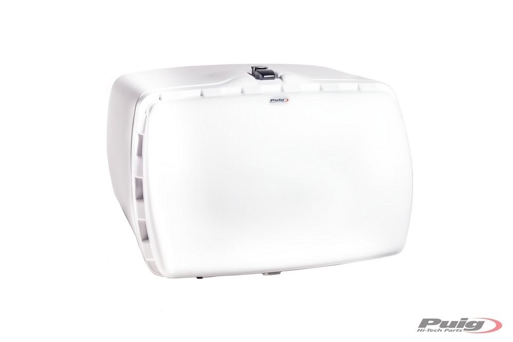 Baul reparto a domicilio Puig Maxi Box 90L con cerradura apertura trasera blanco