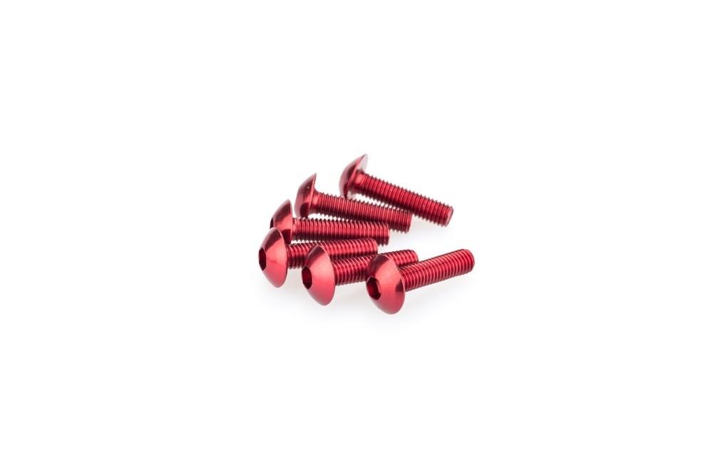 Blister 6 Tornillos Abombado M5X20MM. C/rojo