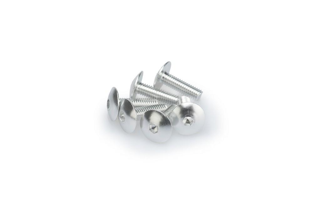 Blister 6 Tornillos Abombado M6X20MM. C/plata
