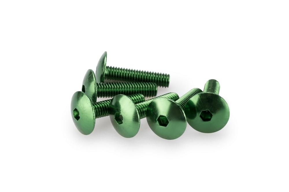 Blister 6 Tornillos Abombado M6X25MM. C/verde