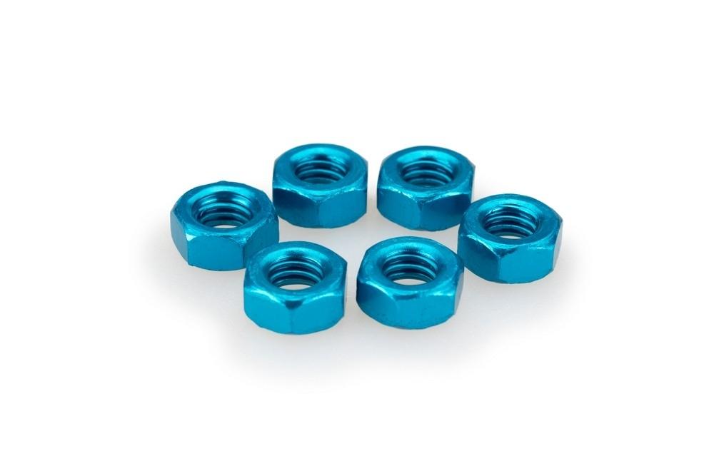 Blister 6 tuercas M6 c/azul