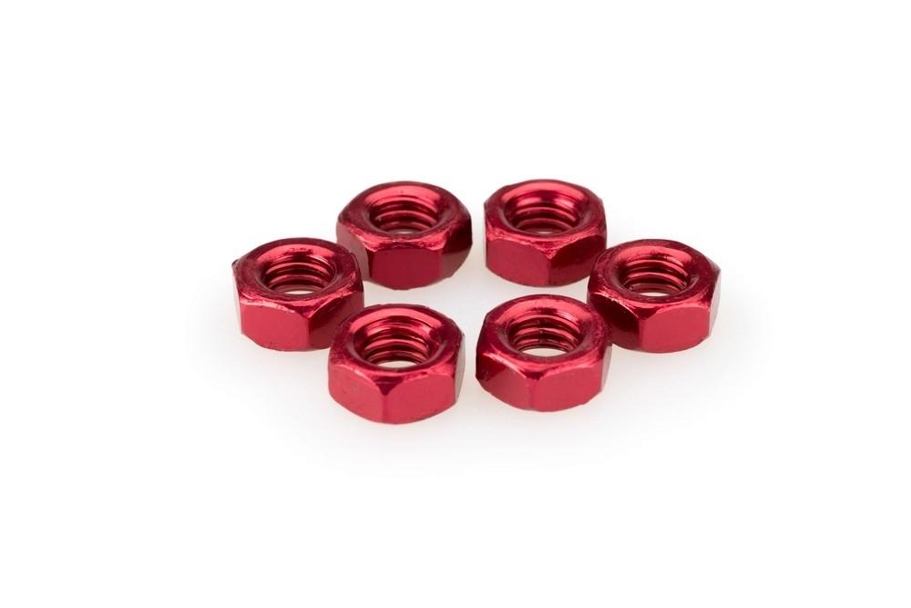 Blister 6 tuercas M6 c/rojo