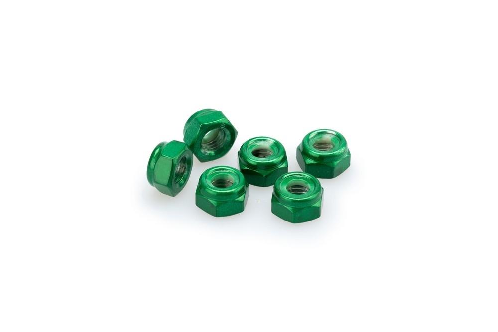 Blister 6 tuercas autoblocante M8 C/verde