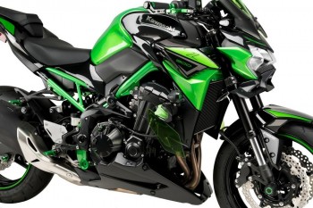 Alerones downforce laterales naked Kawasaki Z900 2020-2024 verdes