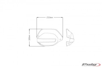 Extensiones paramanos original Triumph Tiger 850 Sport 2020-2024, Tiger 900 /GT 2020-2024 ahumadas oscuras