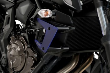 Alerones downforce laterales naked Yamaha MT-07 2018-2020 azules