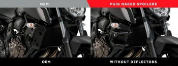 Alerones downforce laterales naked Yamaha MT-07 2018-2020 negros