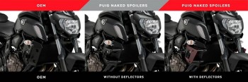 Alerones downforce laterales naked Yamaha MT-07 2018-2020 negros