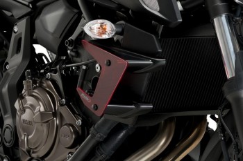 Alerones downforce laterales naked Yamaha MT-07 2018-2020 rojos