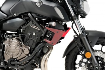 Alerones downforce laterales naked Yamaha MT-07 2018-2020 rojos