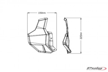 Deflectores superiores Triumph Tiger Sport 850 2020-2024, Tiger 900 /GT 2020-2024 ahumados