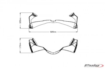 Aleron frontal GP Honda CBR1000RR 2020-2023 negro