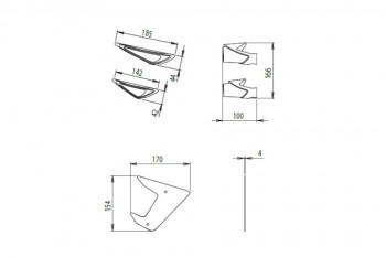 Alerones downforce laterales naked Yamaha MT-07 2021-2024 rojos