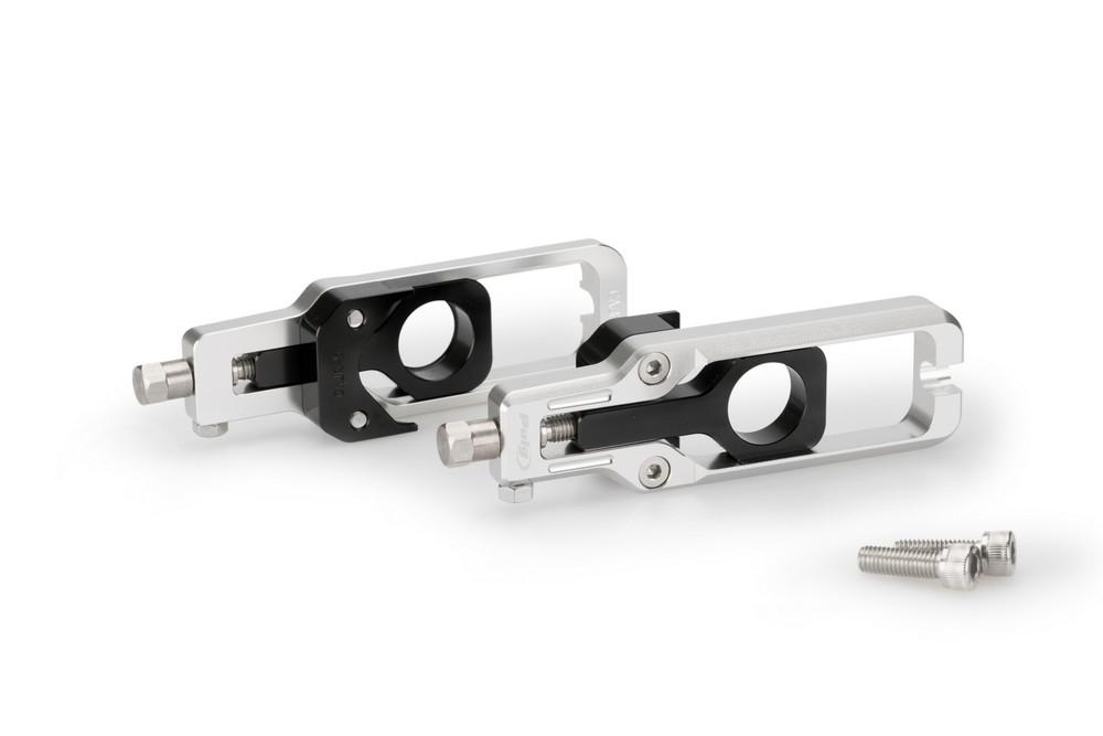 Tensores cadena aluminio CNC Kawasaki ZX-10R 2011-2015 platas