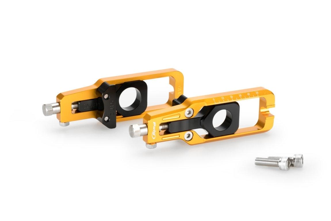 Tensores cadena aluminio CNC Yamaha T-Max 530 2012-2019, T-Max 560 2020-2024 color oro