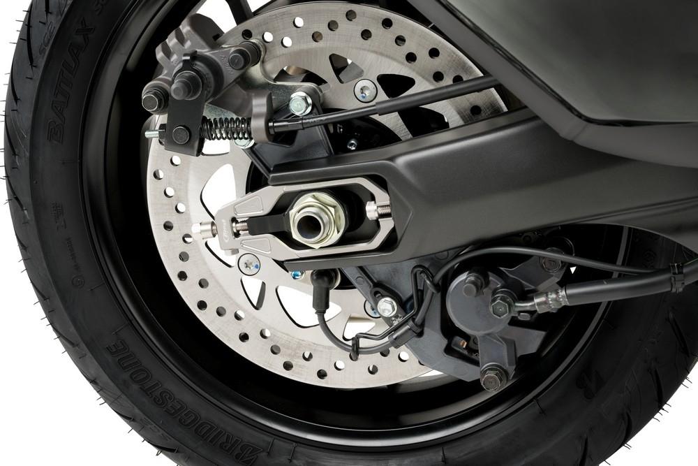 Tensores cadena aluminio CNC Yamaha T-Max 530 2012-2019, T-Max 560 2020-2024 platas