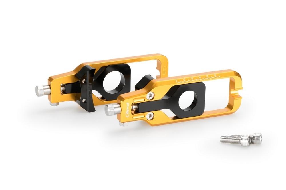 Tensores cadena aluminio CNC Yamaha MT-10 2016-2020, YZF-R1 2015-2019 color oro