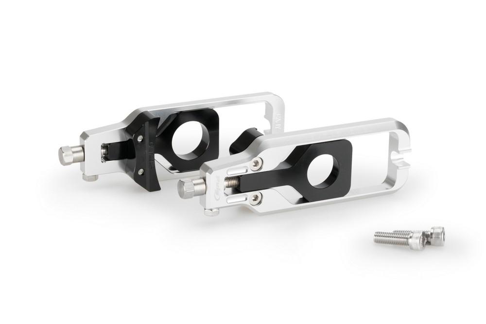 Tensores cadena aluminio CNC Yamaha MT-10 2016-2020, YZF-R1 2015-2019 platas
