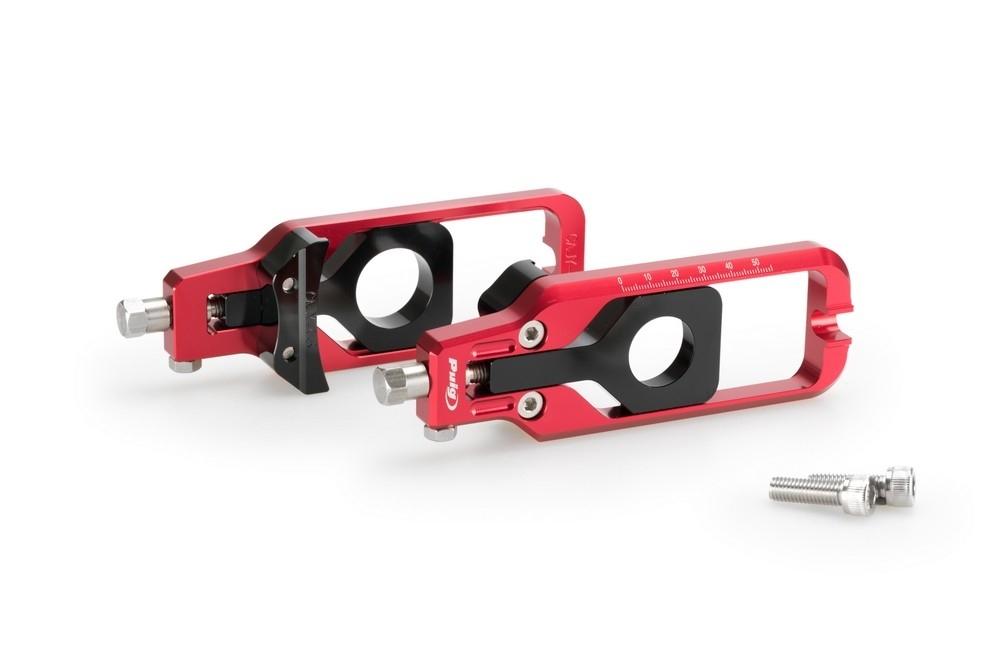 Tensores cadena aluminio CNC Yamaha MT-10 2016-2020, YZF-R1 2015-2019 rojos