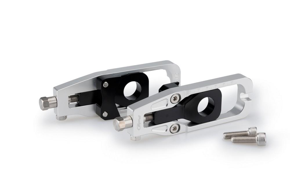 Tensores cadena aluminio CNC Kawasaki Z900 2017-2024 platas