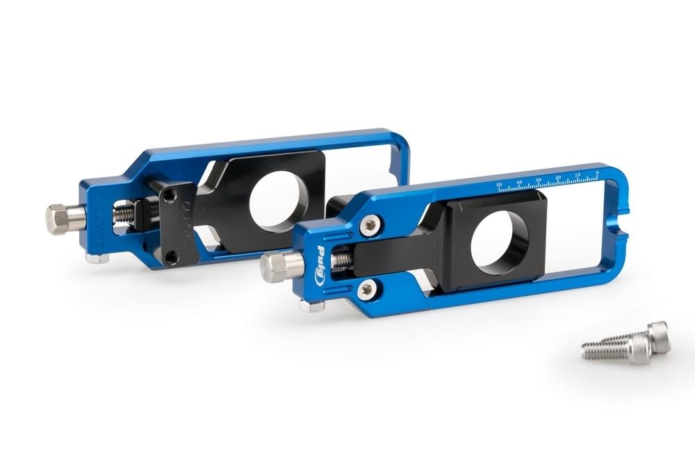 Tensores cadena aluminio CNC Yamaha YZF-R1 /R1M 2020-2024 azules