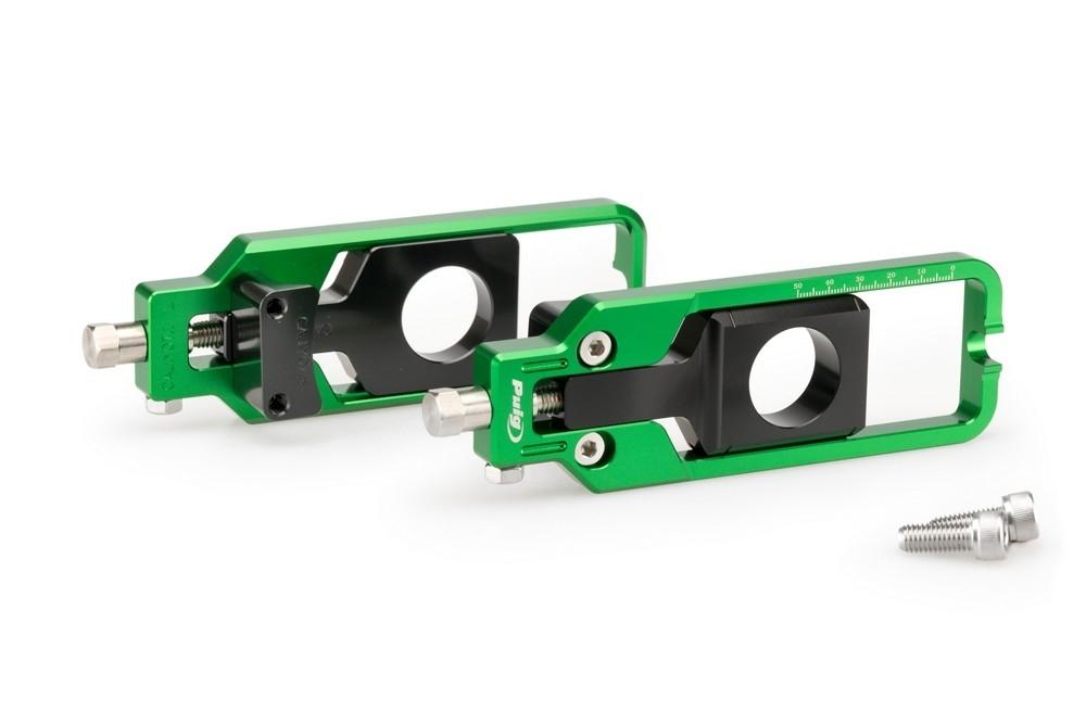 Tensores cadena aluminio CNC Yamaha YZF-R1 /R1M 2020-2024 verdes