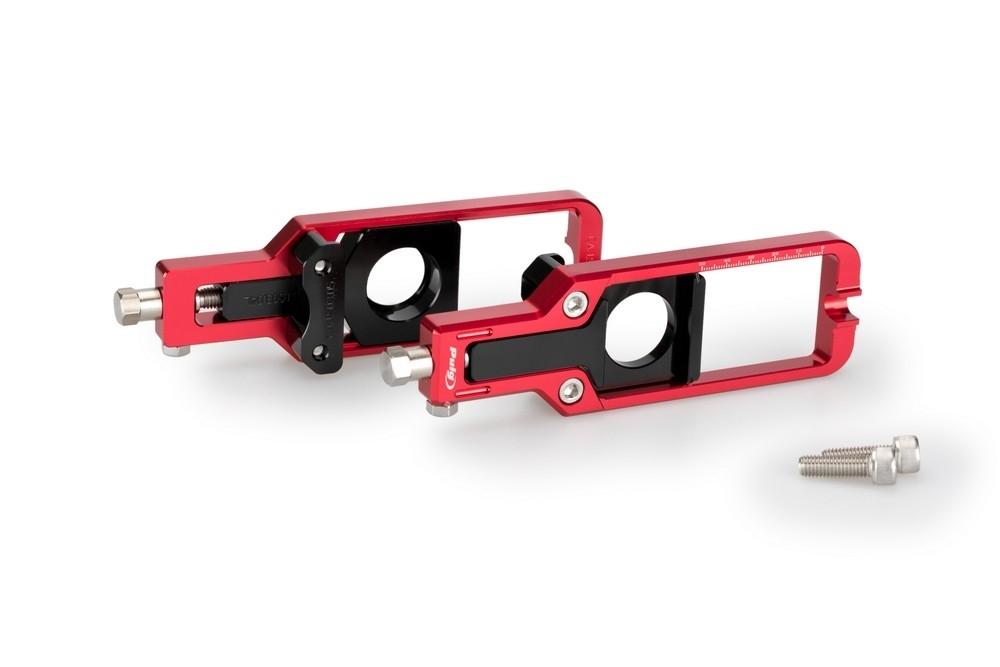 Tensores cadena aluminio CNC Suzuki GSX-S 1000 2015-2024, GSX-S 1000 GX 2024 rojos