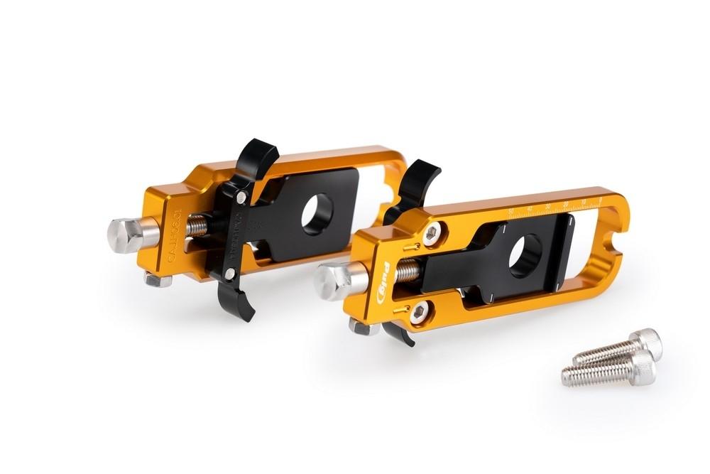 Tensores cadena aluminio CNC Honda CB500 Hornet 2024, CB750 Hornet 2023-2024 color oro