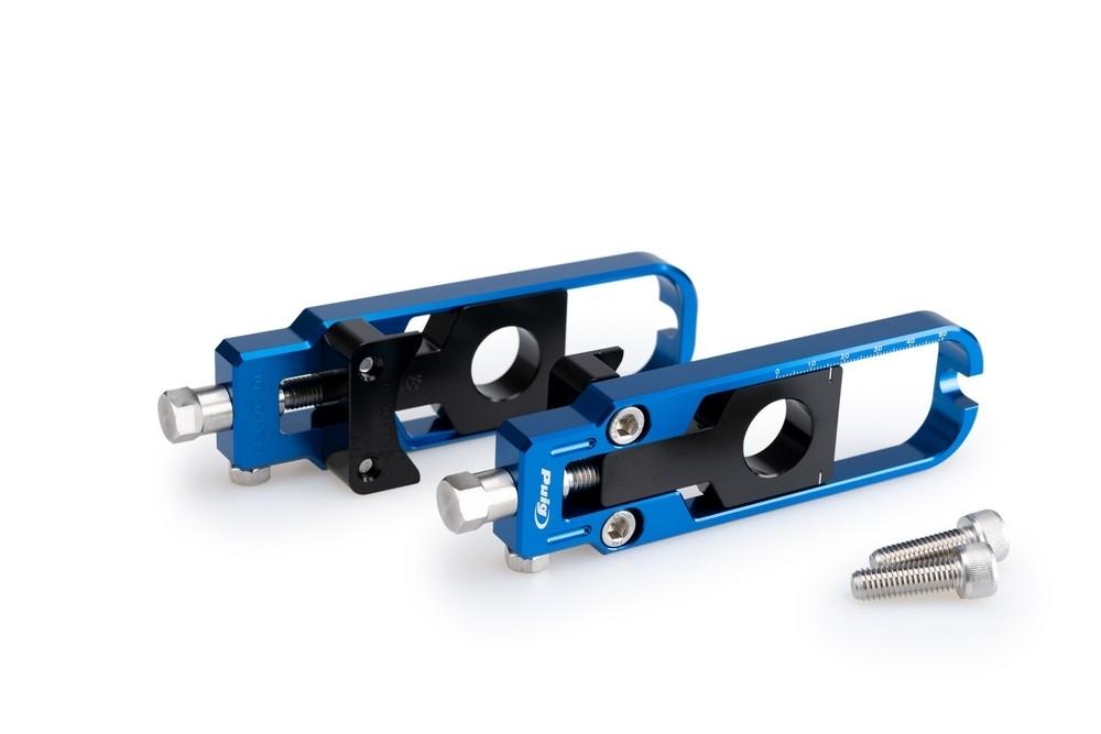 Tensores cadena aluminio CNC Honda NT1100 2022-2024 azules