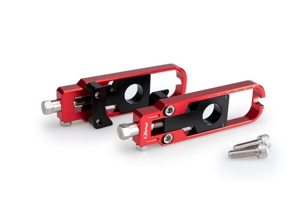 Tensores cadena aluminio CNC Honda NT1100 2022-2024 rojos