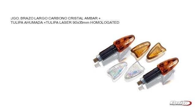 Intermitentes Puig Star brazo largo simil carbono + 3 cristales  (par)