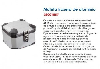 Baul 41L aluminio Aprilia Tuareg 660