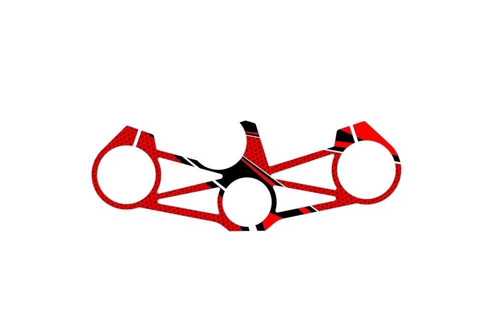 Adhesivo protector tija superior horquilla Kawasaki ZX-6R 2013-2023 modelo radikal rojo