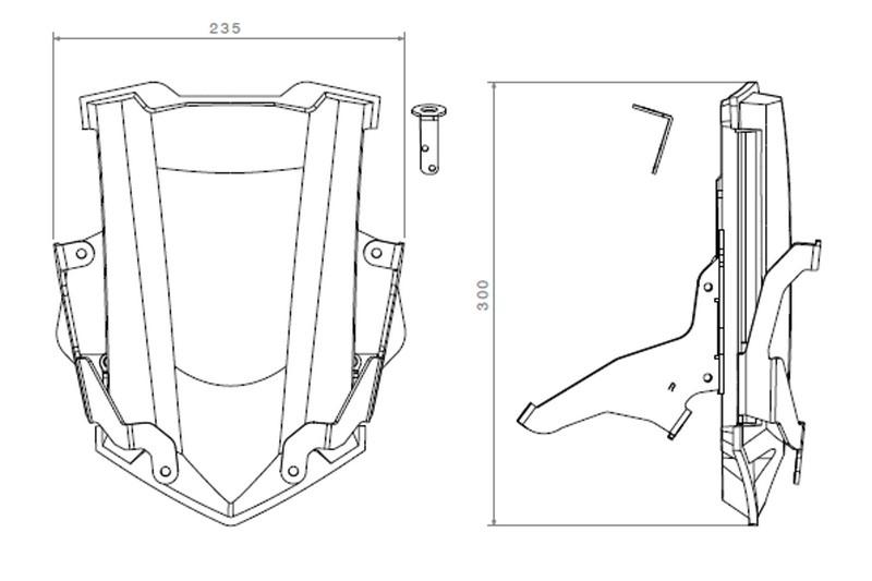 Mecanismo elevación electronico cupula Triumph Tiger 800 2018-2019 by Puig