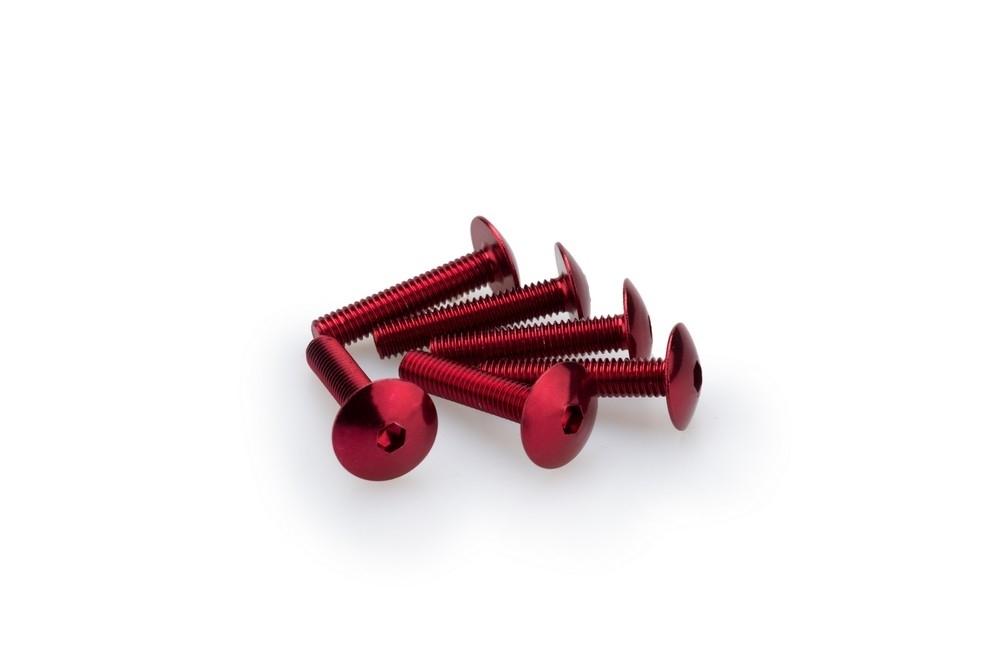 Blister 6 Tornillos Abombado M6X30 c/rojo