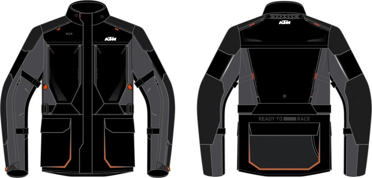 Chaqueta KTM Adventure V3 2025 Negra-Gris