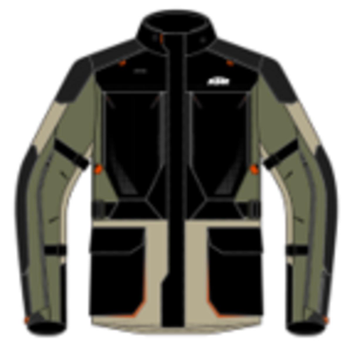 Chaqueta KTM Terra Advrnture V3 2025 Negra-Verde