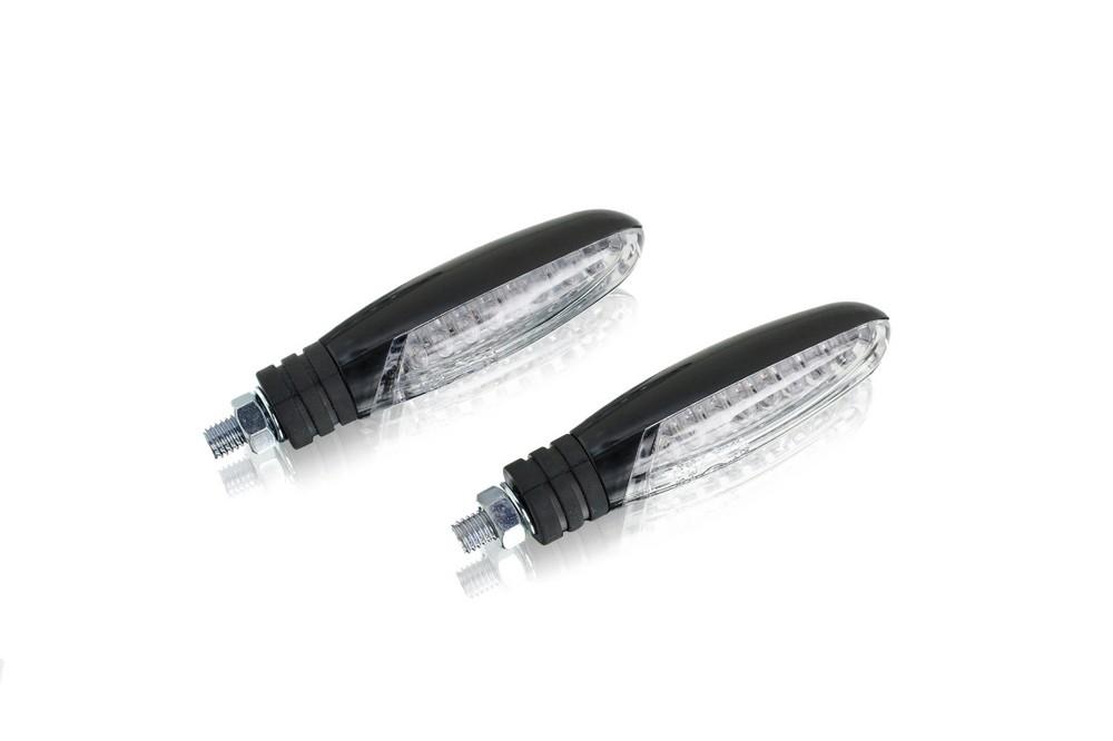 Intermitentes Puig Cigar a leds negros cristal transparente homologados  (par)
