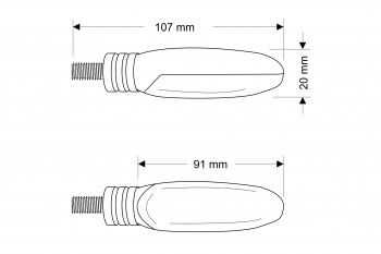 Intermitentes Puig Cigar a leds negros cristal transparente homologados  (par)