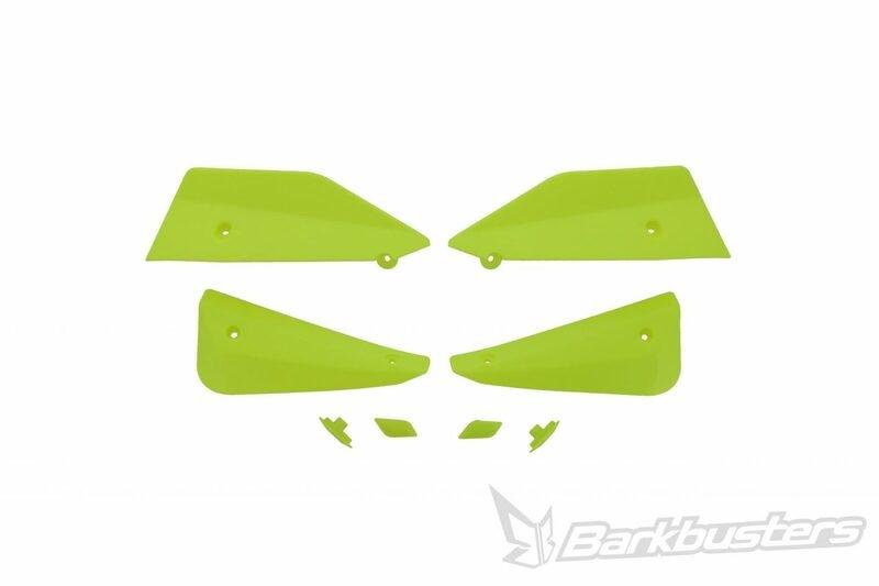 Kit deflectores y conectores Barkbusters Sabre amarillo fluor