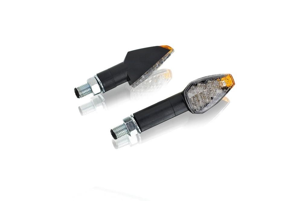 Intermitentes Puig Peak brazo corto negros de leds homologados  (par)