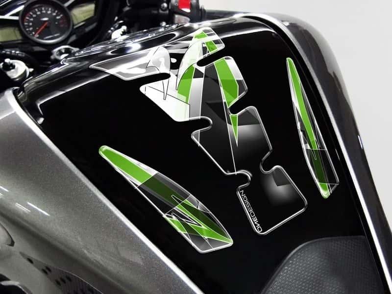 Protector de Deposito WINGS Kawasaki C/negro-verde