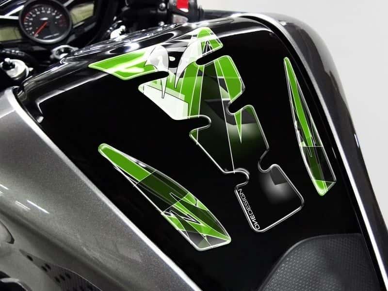Protector de Deposito WINGS Kawasaki C/verde-negro