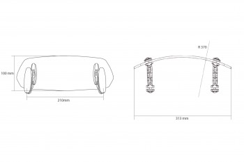 Visera multiregulable 313x100mm fijada con tornillos Puig ahumada