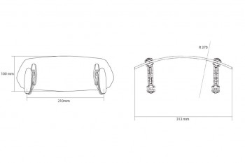 Visera multiregulable 313x100mm fijada con tornillos Puig transparente