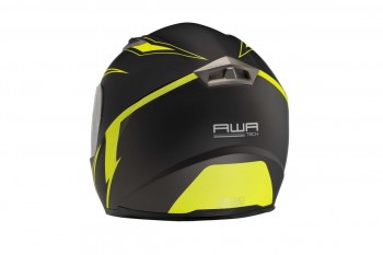 Casco integral AWA negro-amarillo fluor mate Talla M