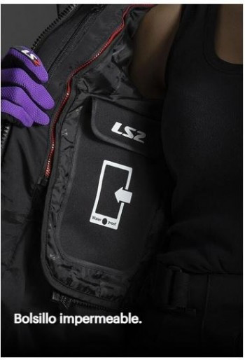 Chaqueta LS2 Serra Evo lady Negra