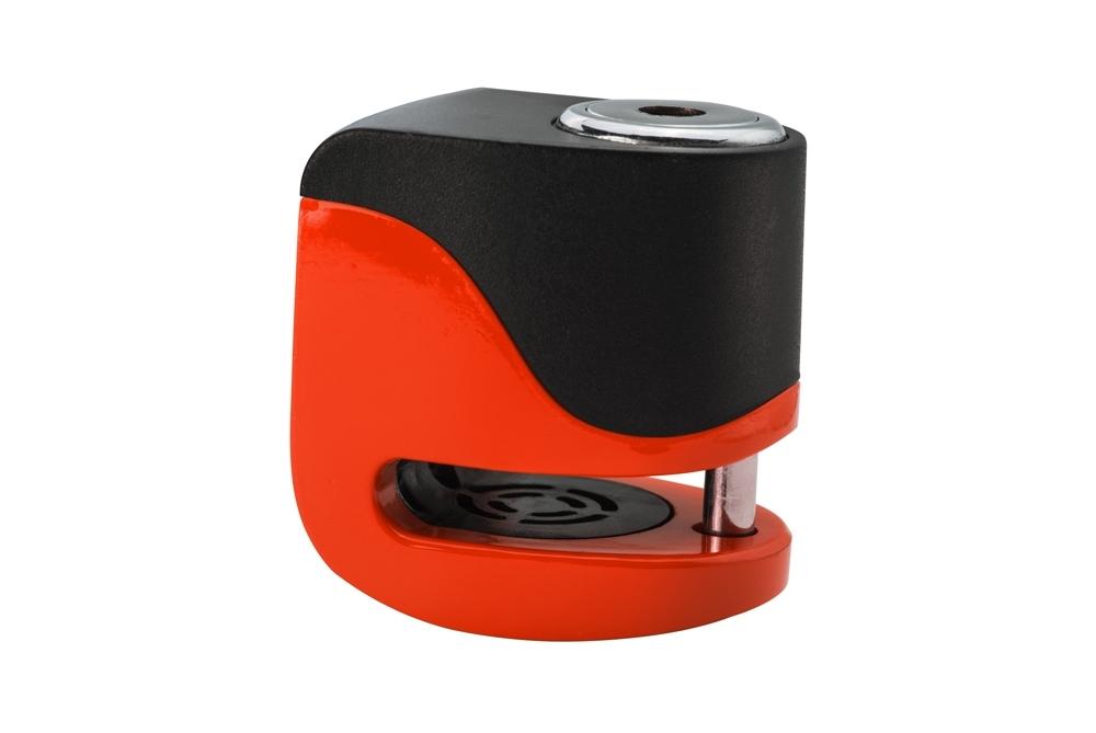 Candado disco con alarma Kovix naranja usb pin 5,5mm