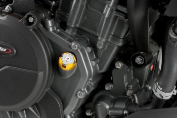 Tapon llenado aceite motor Husqcarna Svartpilen, Vitpilen, KTM Duke, RC 125/390, Triumph Scrambler 400X, Speed 400 color oro